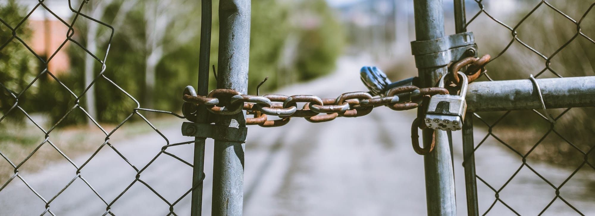 Barrier link fence.